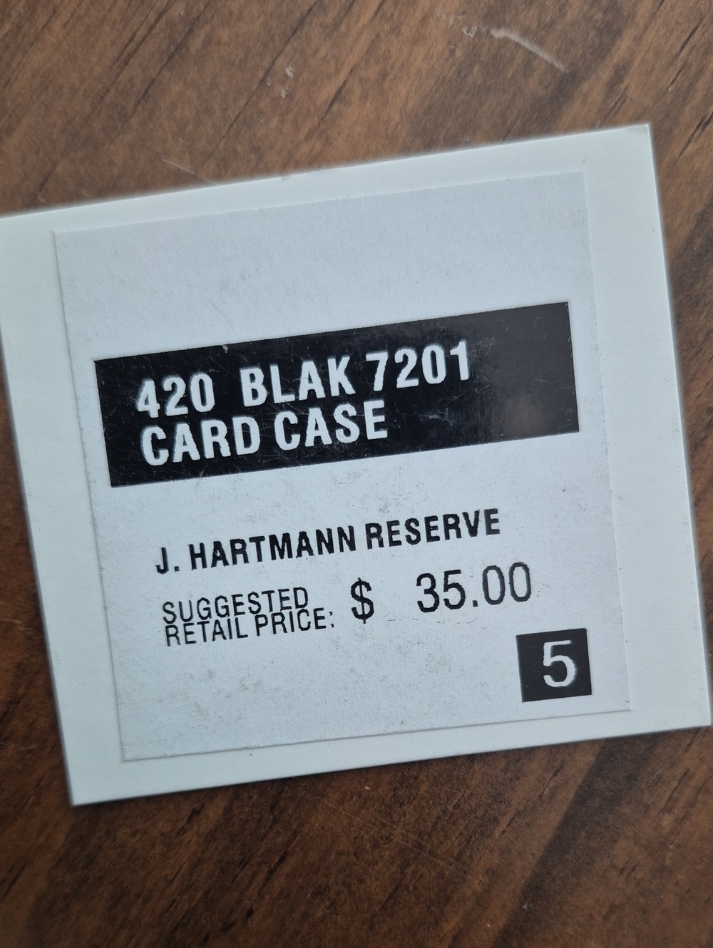Hartmann Black Leather Card Case, NIB. - Picture 5 of 6